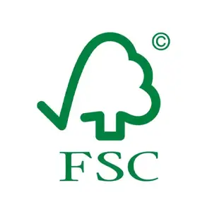  Logo FSC (Forest Stewardship Council) utilisé sur les emballages en bois durable