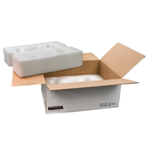 Carton d'emballage sur mesure avec calage mousse et logo imprimé